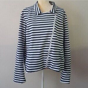 Lane bryant striped zip front jacket size 26